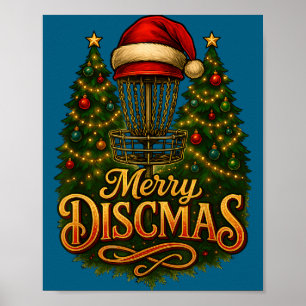 Christmas Disc Golf Merry Discmas Poster