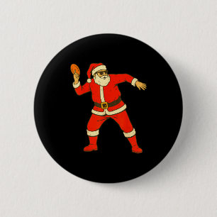 Christmas Disc Golf Vintage Funny Santa Xmas  6 Cm Round Badge