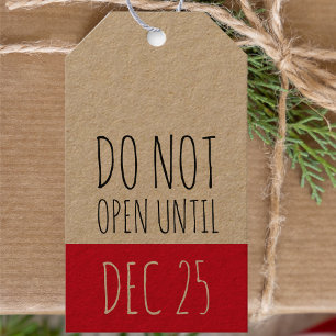 Christmas Do Not Open   Holiday  Gift Tags