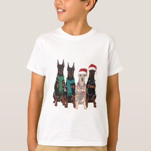 Christmas Doberman Lover Dog Mum Holiday  T-Shirt
