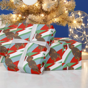 Christmas Doberman Pinscher Wrapping Paper