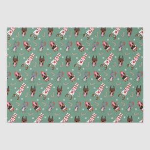Christmas Dobermann Dogs Tissue Paper