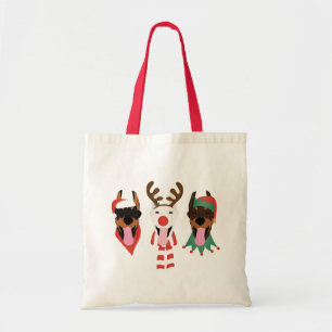 Christmas Dobermann Dogs Tote Bag