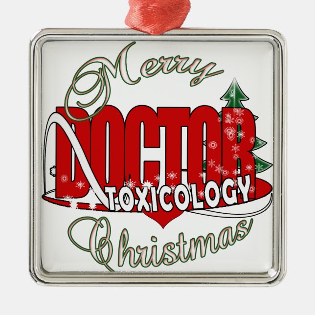 CHRISTMAS  DOCTOR TOXICOLOGY TOXICOLOGIST METAL TREE DECORATION (Front)