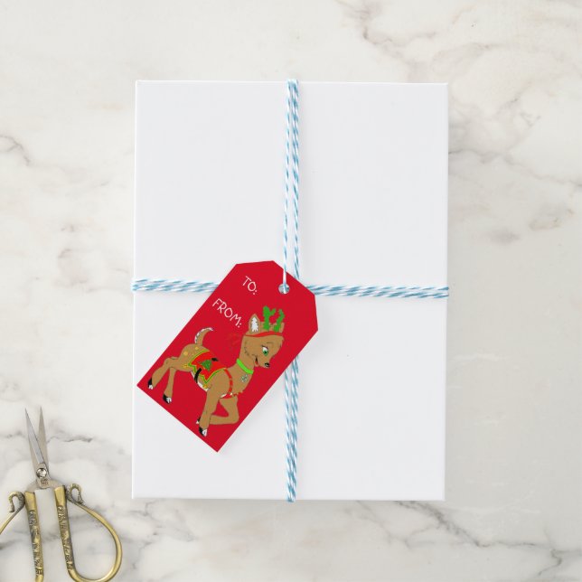 Christmas Doe Gift Tags (With Twine)
