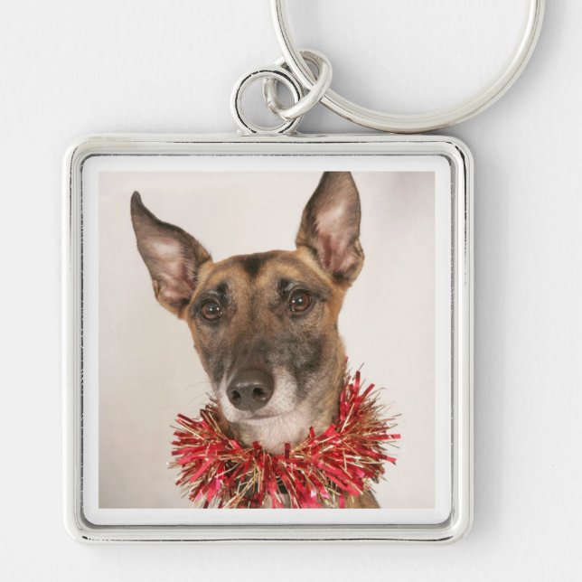 Christmas Dog 1 Key Ring (Front)