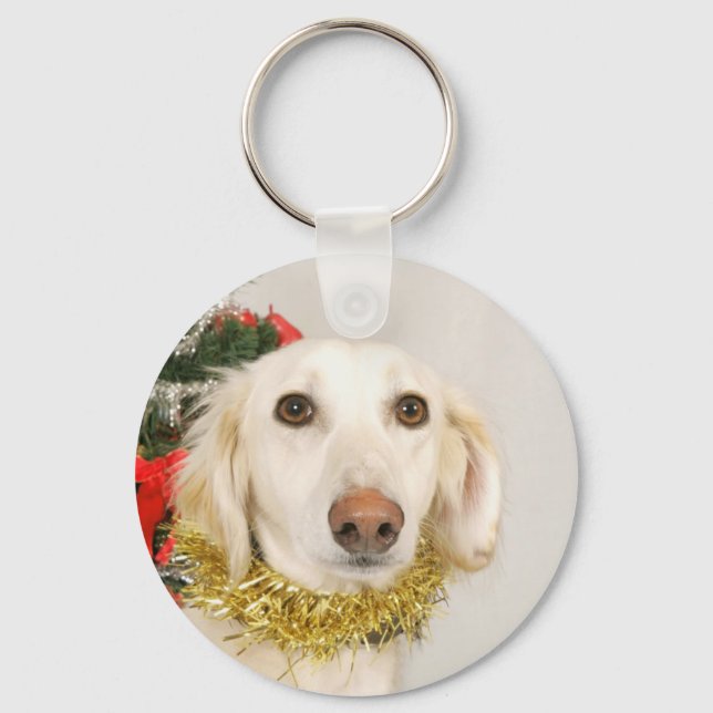 Christmas Dog 2 Key Ring (Front)