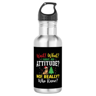 Christmas Dog Attitude Humour 532 Ml Water Bottle