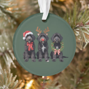 Christmas Dog Black Goldendoodle Doodle Mom Winter Ornament