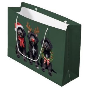 Christmas Dog Black Goldendoodle Doodle Mum Winter Large Gift Bag