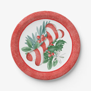 Christmas Dog Bone  Paper Plate