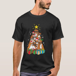 Christmas Dog Boxer Tree Holiday Gifts Dog Lover F T-Shirt