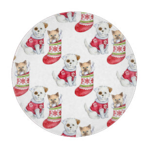 Christmas Dog & Cat Cutting Board