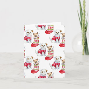 Christmas Dog & Cat Holiday Card
