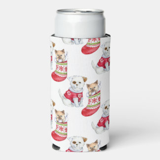 Christmas Dog & Cat Seltzer Can Cooler