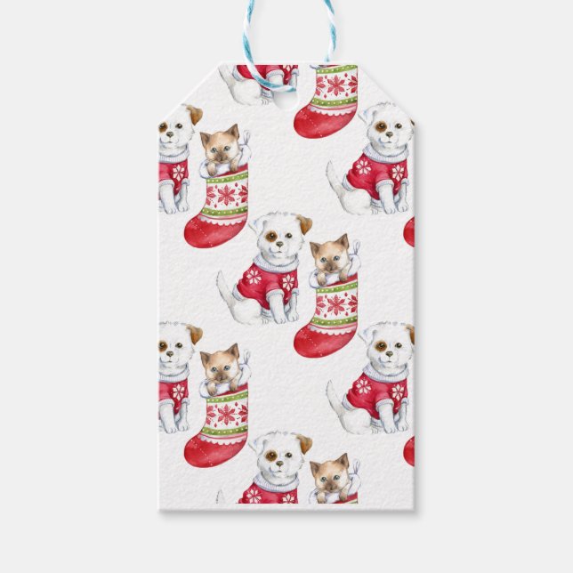 Christmas Dog & Cat Stockings   Gift Tags (Front)