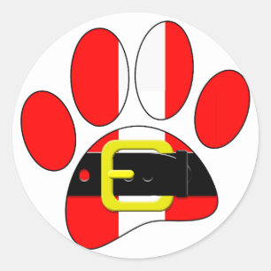 Christmas Dog Classic Round Sticker