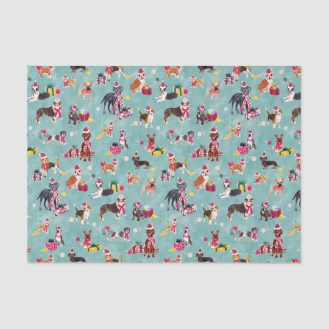 CHRISTMAS DOG CUTENESS TISSUE PAPER (Front)