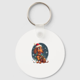 Christmas Dog Dachshund Santa Xmas Wiener Women Me Key Ring