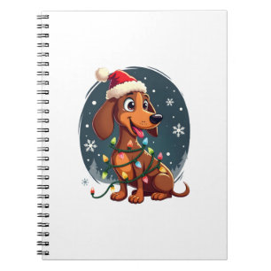 Christmas Dog Dachshund Santa Xmas Wiener Women Me Notebook