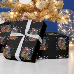 Christmas Dog Dachshund Santa Xmas Wiener Wrapping Paper