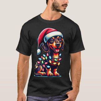 Christmas Dog Dachshund Xmas Men Women Kids  T-Shirt