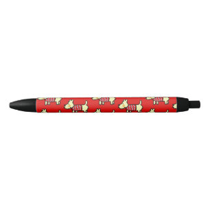 Christmas Dog Festive Puppy Black Ink Pen