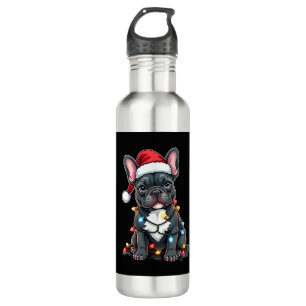 Christmas Dog French Bulldog Xmas Frenchie 3 710 Ml Water Bottle