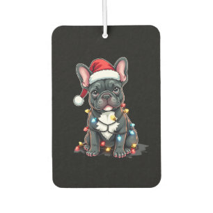 Christmas Dog French Bulldog Xmas Frenchie 3 Car Air Freshener