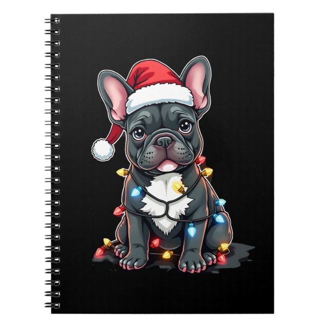 Christmas Dog French Bulldog Xmas Frenchie 3 Notebook (Front)