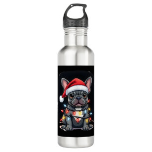 Christmas Dog French Bulldog Xmas Frenchie Men Wom 710 Ml Water Bottle
