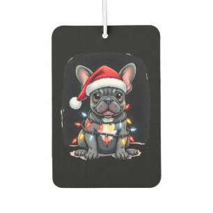 Christmas Dog French Bulldog Xmas Frenchie Men Wom Car Air Freshener