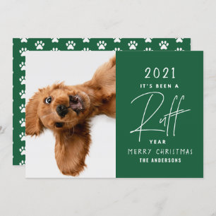 Christmas dog funny ruff year in review card