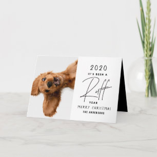 Christmas dog funny ruff year in review card