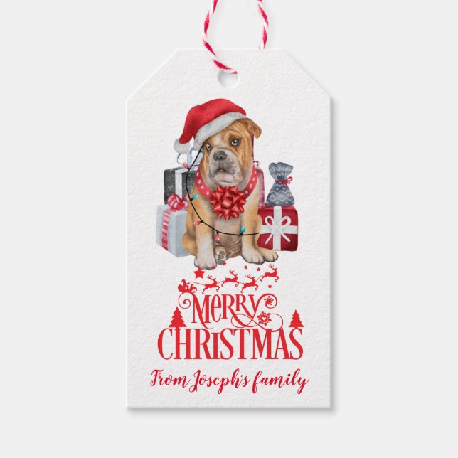 Christmas dog gift tags (Front)