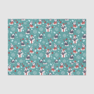 Christmas Dog Gifts and Snowflakes   Tissue Paper