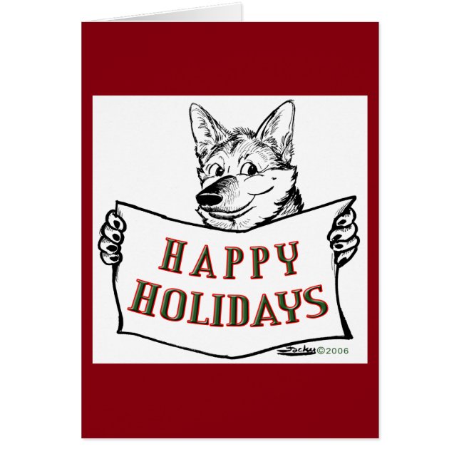 Christmas Dog:  Happy Holidays! (Front)