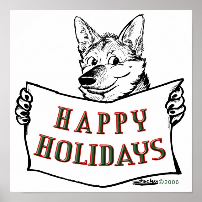 Christmas Dog:  Happy Holidays! Poster (Front)