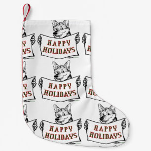 Christmas Dog:  Happy Holidays Small Christmas Stocking