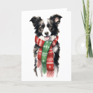 Christmas Dog, Holiday Border Collie BLANK