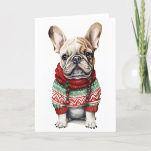 Christmas Dog, Holiday Frenchie, Bulldog BLANK