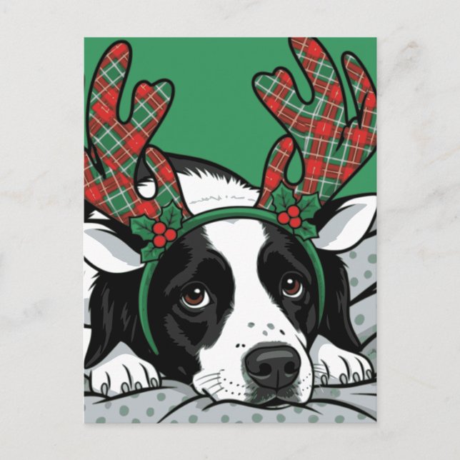 Christmas Dog Holiday Postcard (Front)