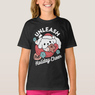 Christmas Dog in Santa Hat – Holiday Cheer for Pet T-Shirt
