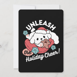 Christmas Dog in Santa Hat – Holiday Cheer for Pet Thank You Card