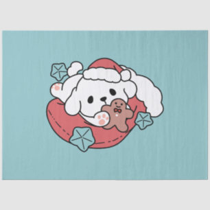 Christmas Dog in Santa Hat – Holiday Cheer for Pet Tissue Paper