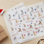 Christmas Dog Lover Happy Howlidays   Tissue Paper<br><div class="desc">This design may be personalised by choosing the customise further option. You may also transfer onto other items. Contact me at colorflowcreations@gmail.com or use the chat option at the top of the page if you wish to have this design on another product or need assistance. See more of my designs...</div>