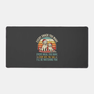 Christmas Dog Lovers Snack Watching Desk Mat