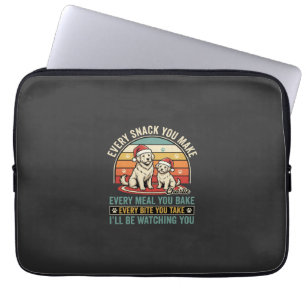 Christmas Dog Lovers Snack Watching Laptop Sleeve