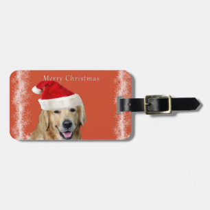 Christmas Dog Luggage Tag