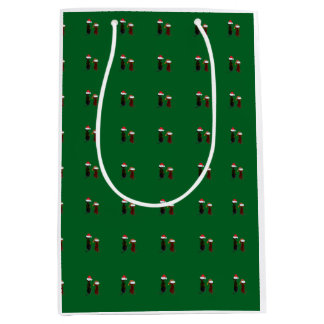christmas dog medium gift bag